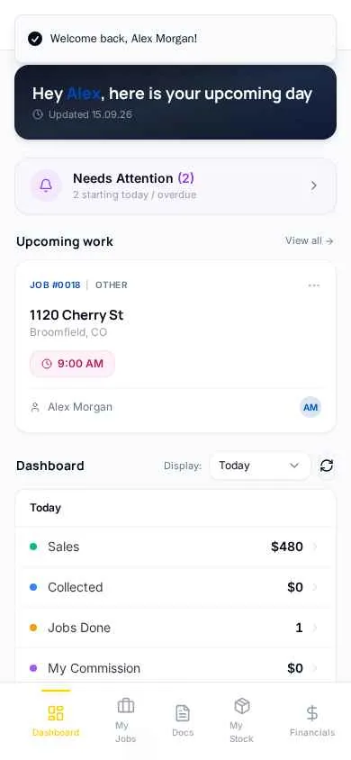 Fieldz AI technician mobile app